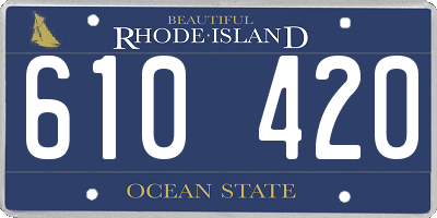 RI license plate 610420