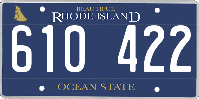 RI license plate 610422