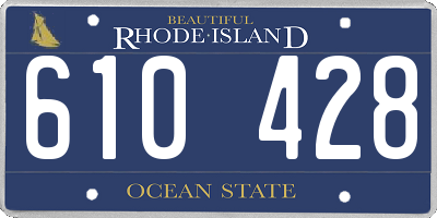 RI license plate 610428