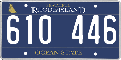 RI license plate 610446