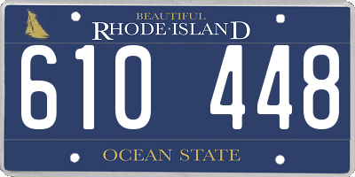 RI license plate 610448