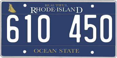 RI license plate 610450