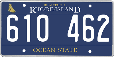 RI license plate 610462