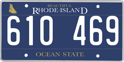 RI license plate 610469