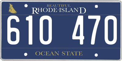 RI license plate 610470