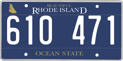 RI license plate 610471