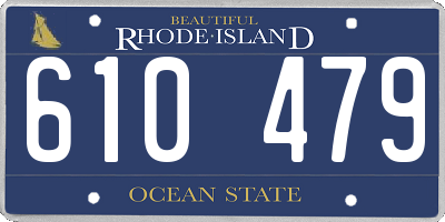 RI license plate 610479