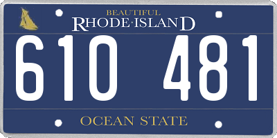 RI license plate 610481