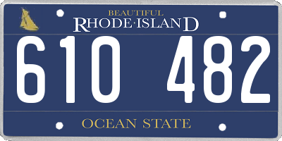 RI license plate 610482
