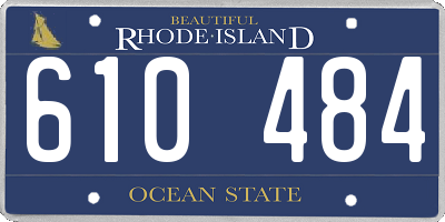 RI license plate 610484