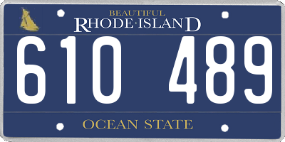 RI license plate 610489