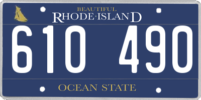 RI license plate 610490