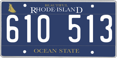 RI license plate 610513