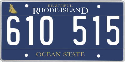 RI license plate 610515