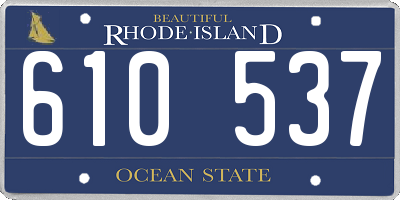 RI license plate 610537