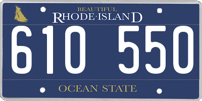 RI license plate 610550
