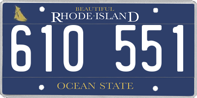 RI license plate 610551