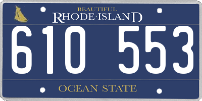 RI license plate 610553