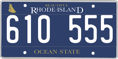 RI license plate 610555
