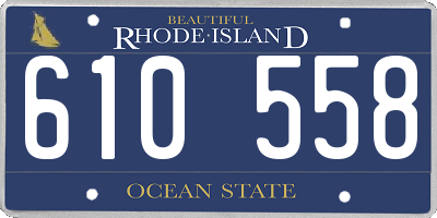 RI license plate 610558