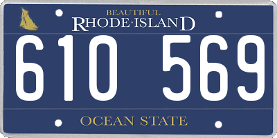 RI license plate 610569