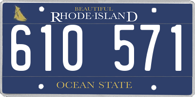 RI license plate 610571