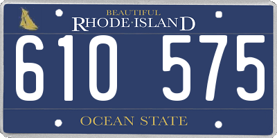 RI license plate 610575