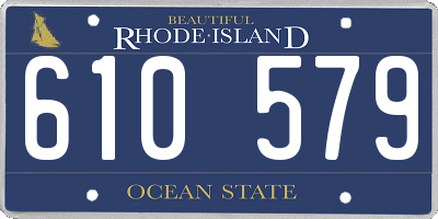 RI license plate 610579