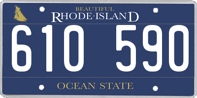 RI license plate 610590