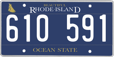 RI license plate 610591