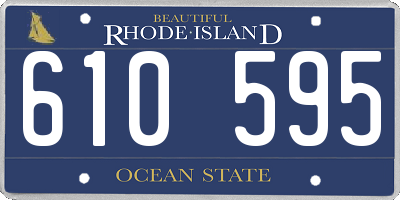 RI license plate 610595