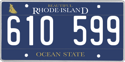 RI license plate 610599