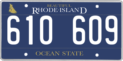 RI license plate 610609