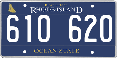 RI license plate 610620