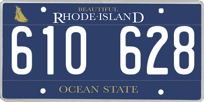 RI license plate 610628