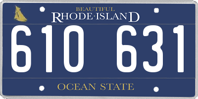 RI license plate 610631