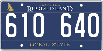 RI license plate 610640