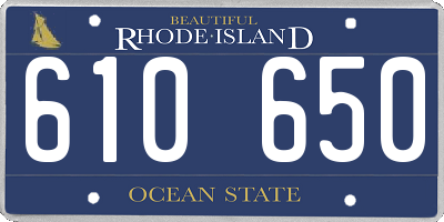 RI license plate 610650