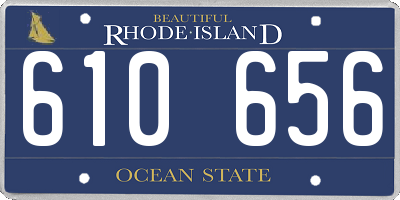 RI license plate 610656