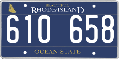 RI license plate 610658