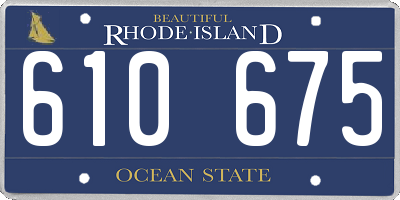 RI license plate 610675