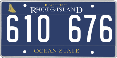 RI license plate 610676
