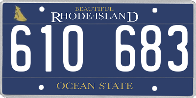 RI license plate 610683
