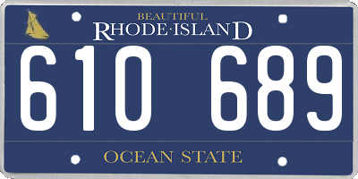 RI license plate 610689
