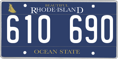 RI license plate 610690