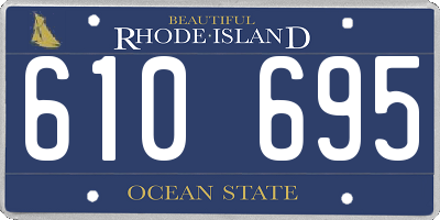 RI license plate 610695