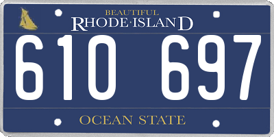 RI license plate 610697