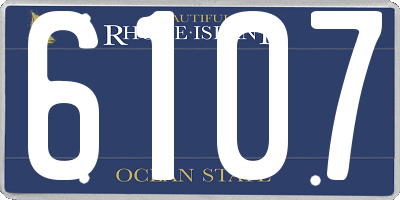 RI license plate 6107