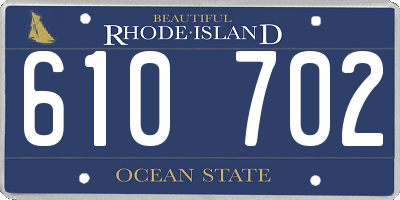 RI license plate 610702