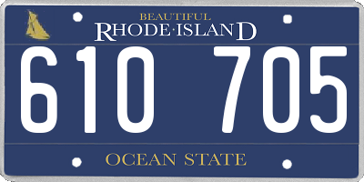 RI license plate 610705